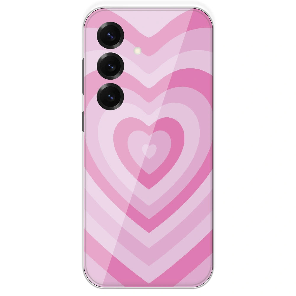 Pink Hearts - Printed Silicone Case For Samsung Galaxy S25