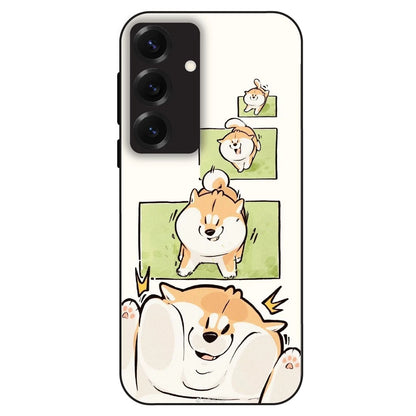 Cute Shiba Steps - Glass Case For Samsung Galaxy S25