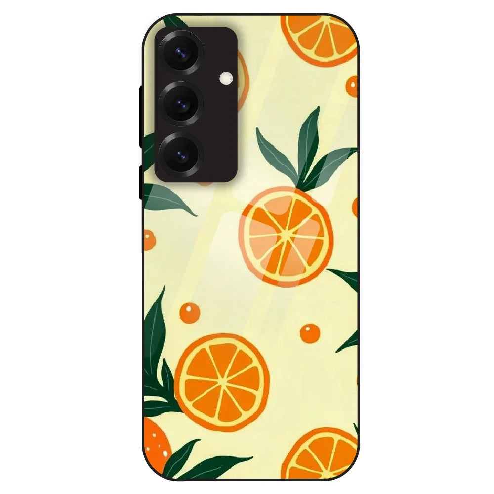 Citrus Orange Fresh - Glass Case For Samsung Galaxy S25