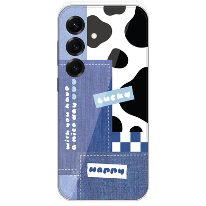 Cow Print Collage - Printed Silicone Case For Samsung Galaxy S25