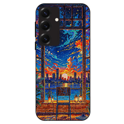 Sunset City View - Glass Case For Samsung Galaxy S25