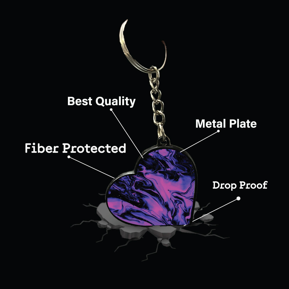 Purple Swirl - Keychain infographic