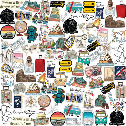 Travel Sticker Bundle – 42 Waterproof Aesthetic Stickers