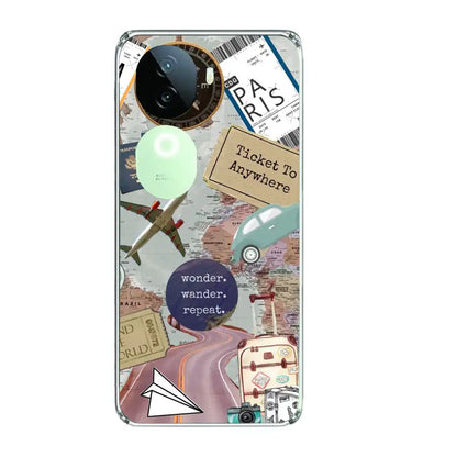 Travel Collage - Printed Silicone Case For IQOO Infographic