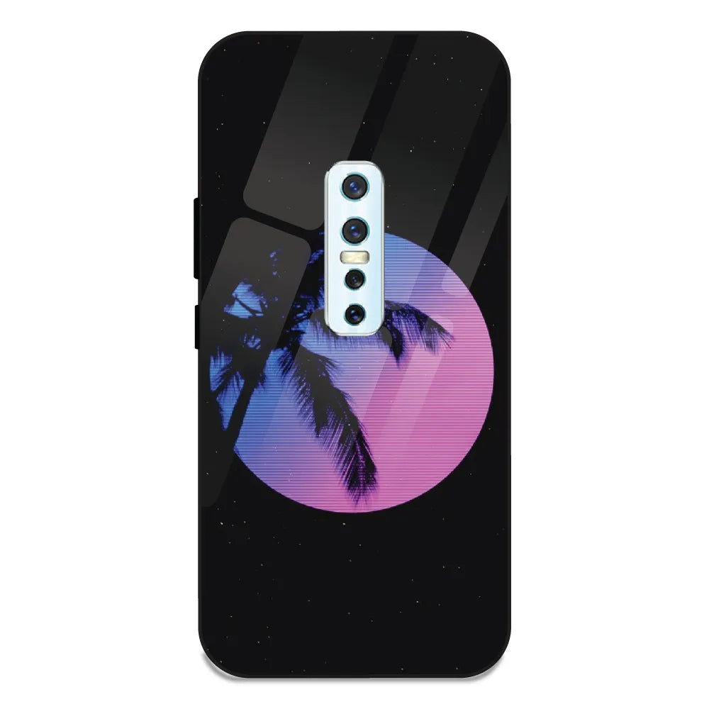 Night Terror Synthwave - Glass Case For Vivo V17 Pro