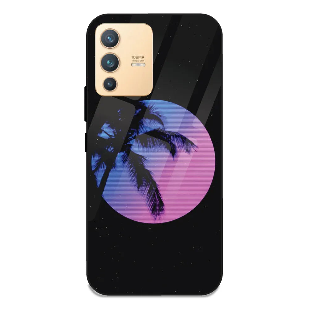 Night Terror Synthwave - Glass Case For Vivo V23 Pro