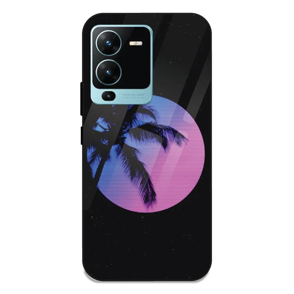 Night Terror Synthwave - Glass Case For Vivo V25 Pro