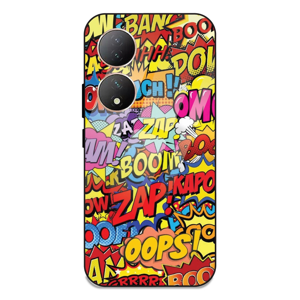 Comic Pop Art - Glass Case For Vivo Y100