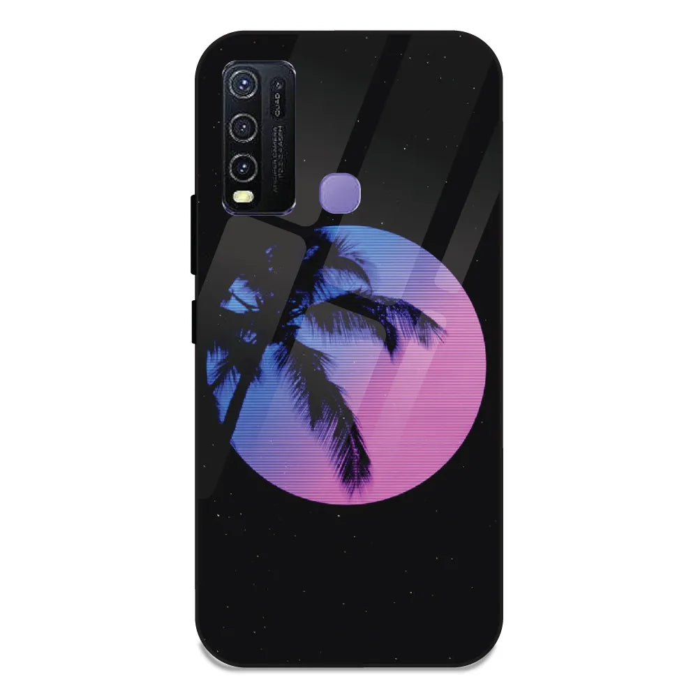 Night Terror Synthwave - Glass Case For Vivo Y30