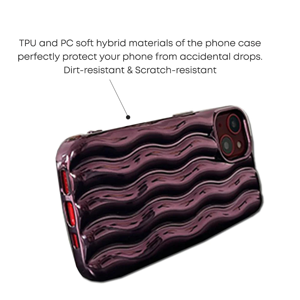 Water Ripple Pattern Cases For iPhone Models- Purple