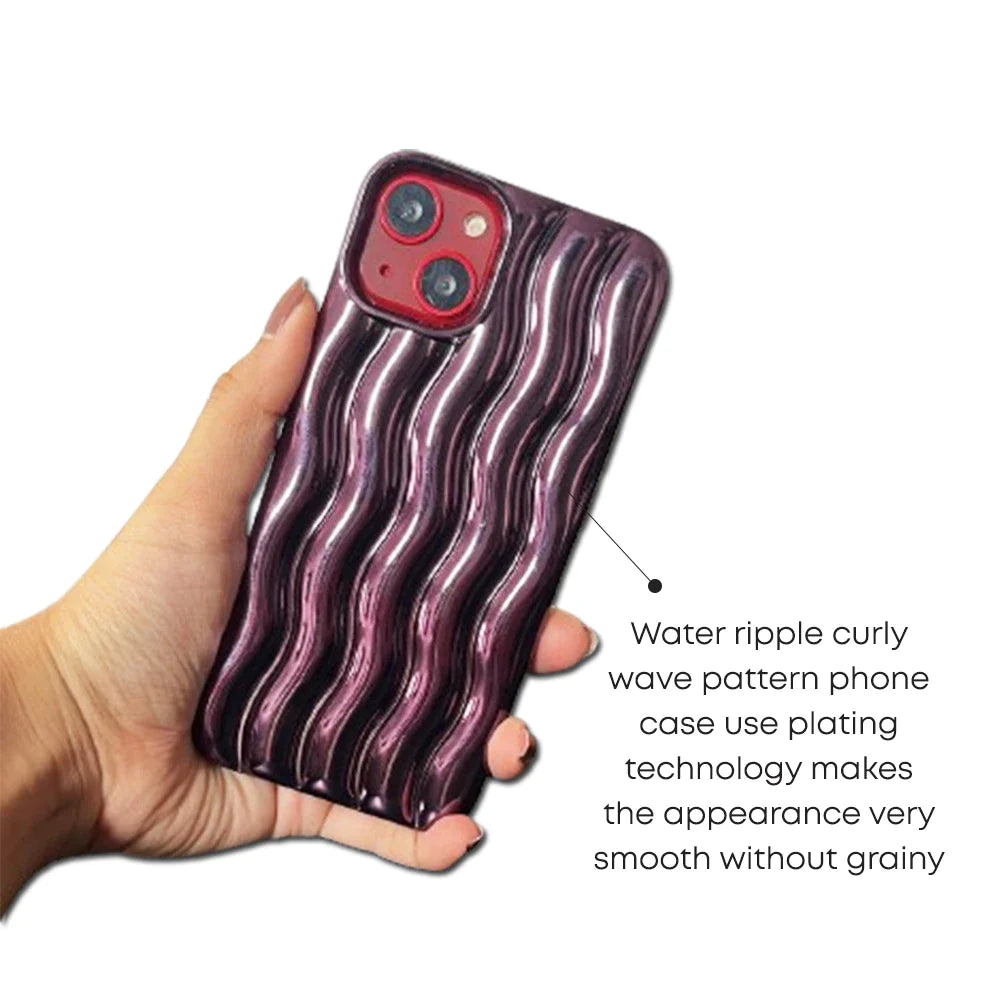 Water Ripple Pattern Cases For iPhone Models- Purple