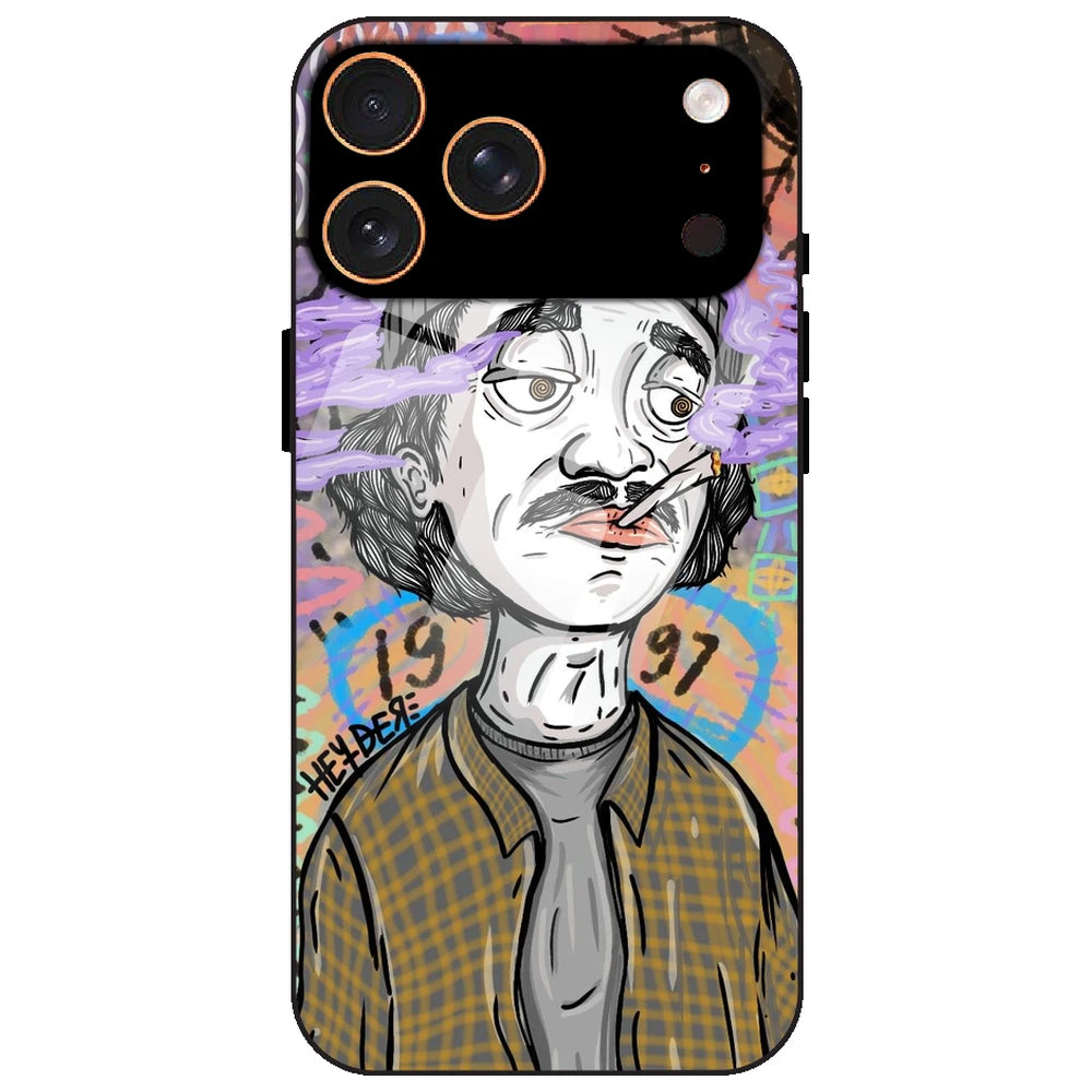 A Smoking Portrait - Glass Case for Apple iPhone 17 Pro Max