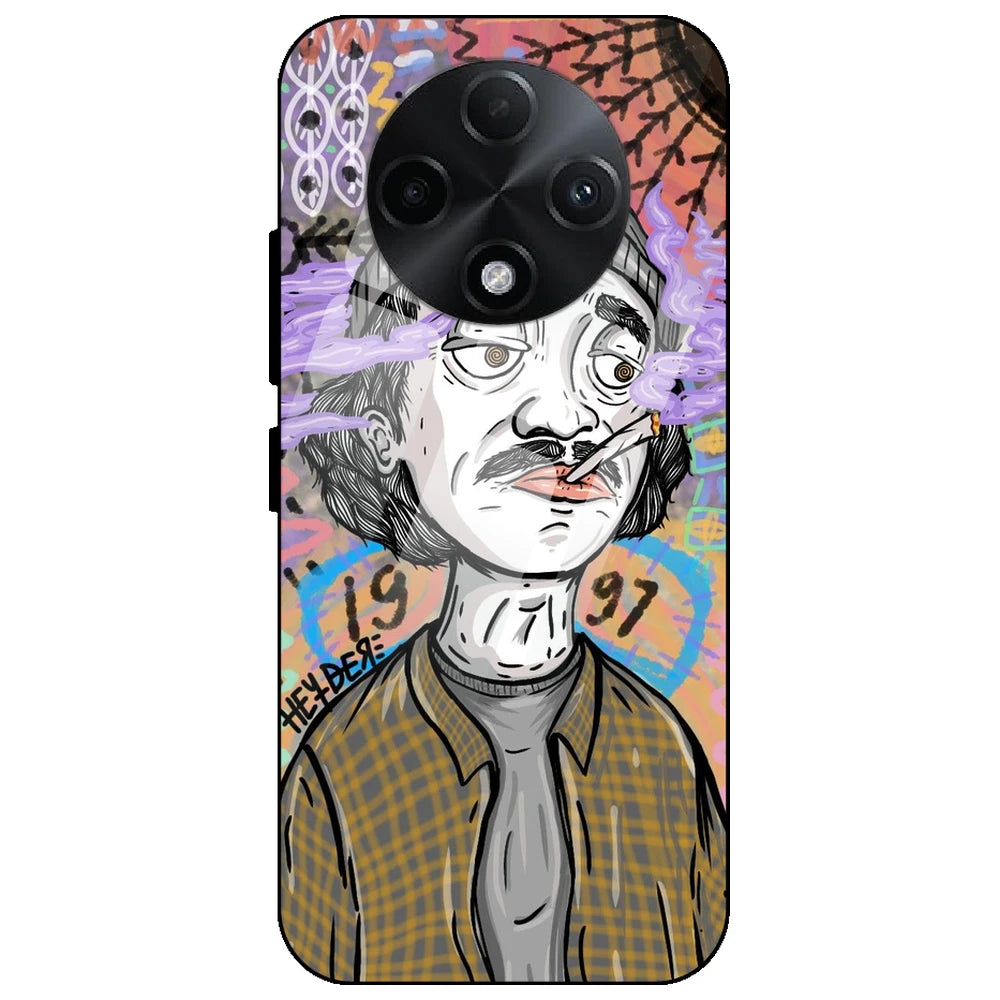 A Smoking Portrait - Glass Case for Oppo F27