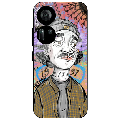 A Smoking Portrait - Glass Case for Oppo Reno 11