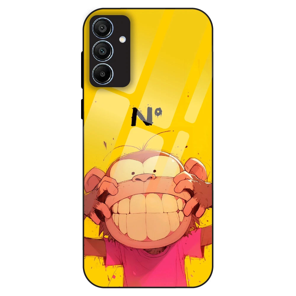 Grinning Monkey - Glass Case For Samsung Galaxy A15