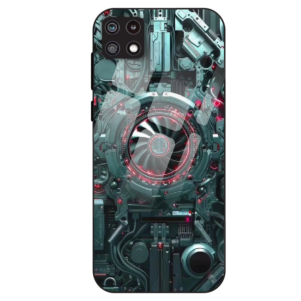 Cybernetic Engine - Glass Case For Samsung Galaxy A22