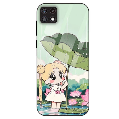 Lotus Girl Aesthetic - Glass Case For Samsung Galaxy A22