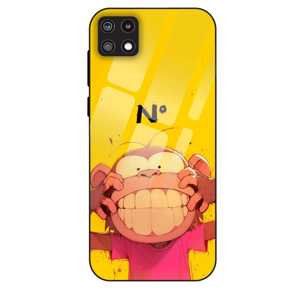 Grinning Monkey - Glass Case For Samsung Galaxy A22