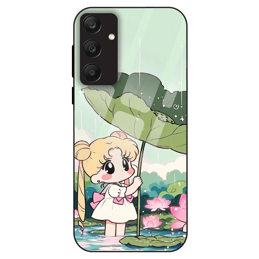 Lotus Girl Aesthetic - Glass Case For Samsung Galaxy A25