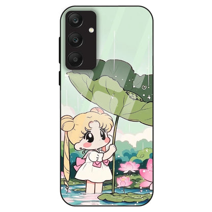 Lotus Girl Aesthetic - Glass Case For Samsung Galaxy A25