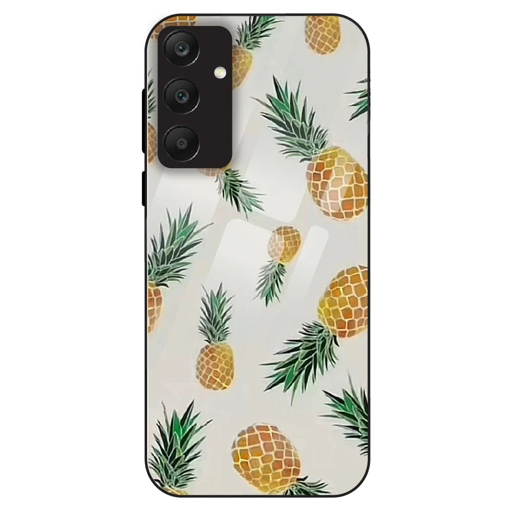 Pineapple Pattern - Glass Case For Samsung Galaxy A25