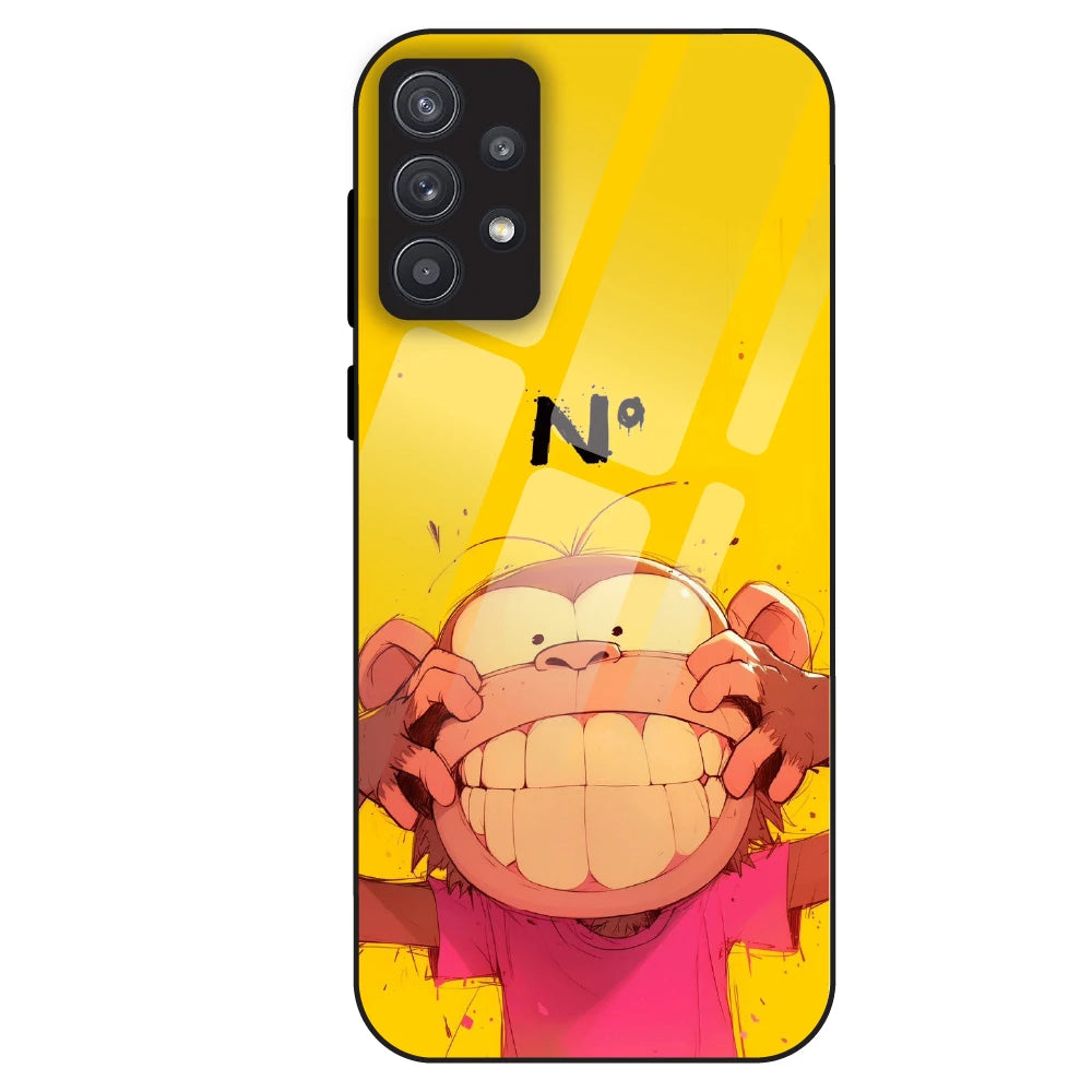 Grinning Monkey - Glass Case For Samsung Galaxy A32