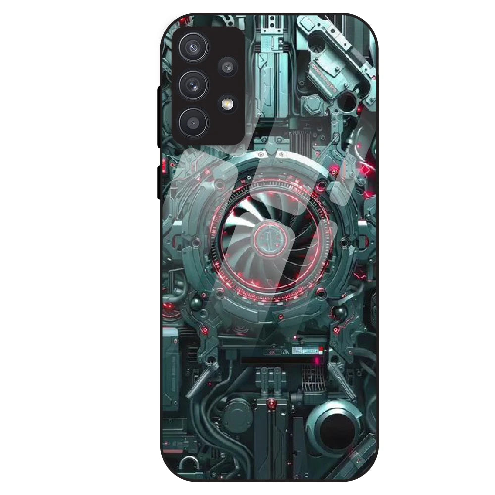 Cybernetic Engine - Glass Case For Samsung Galaxy A32