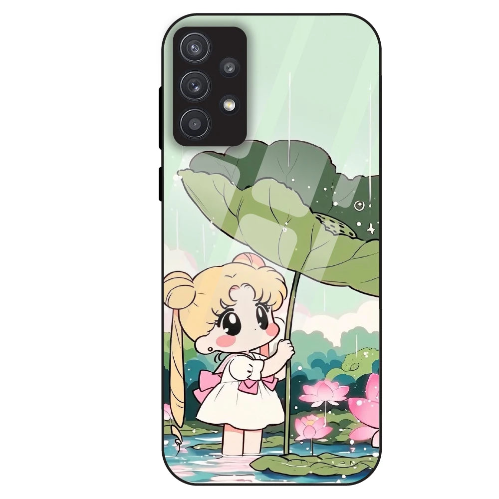Lotus Girl Aesthetic - Glass Case For Samsung Galaxy A32