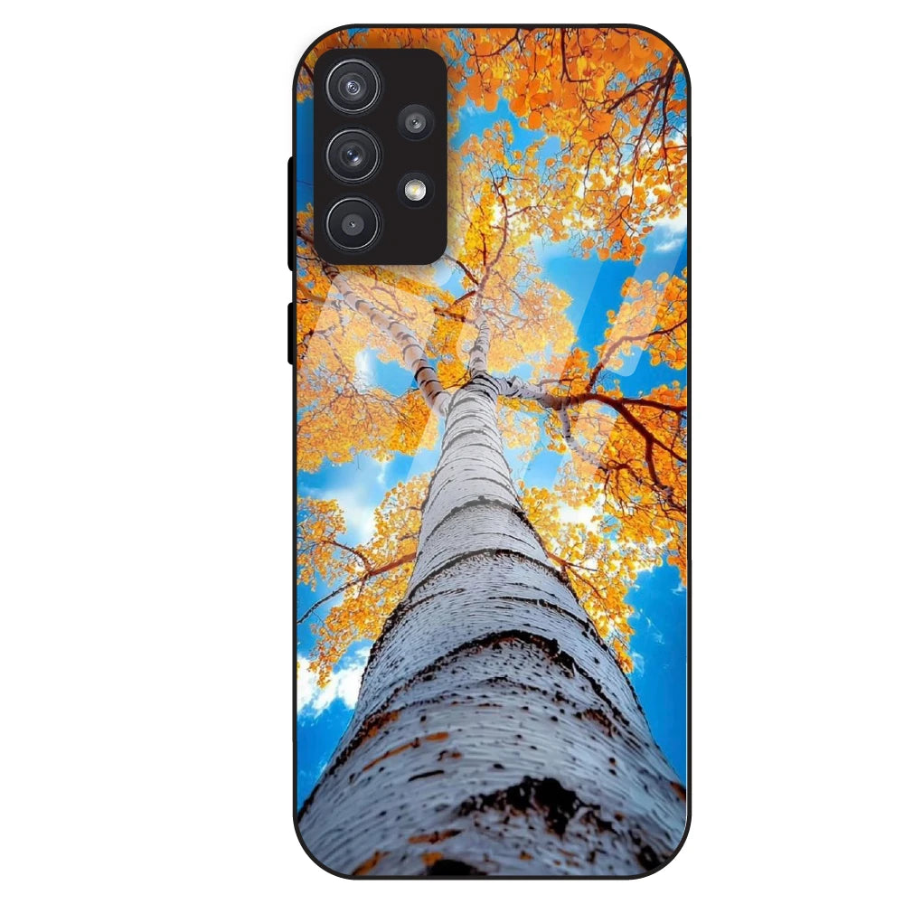 Autumn Tree Sky View - Glass Case For Samsung Galaxy A32