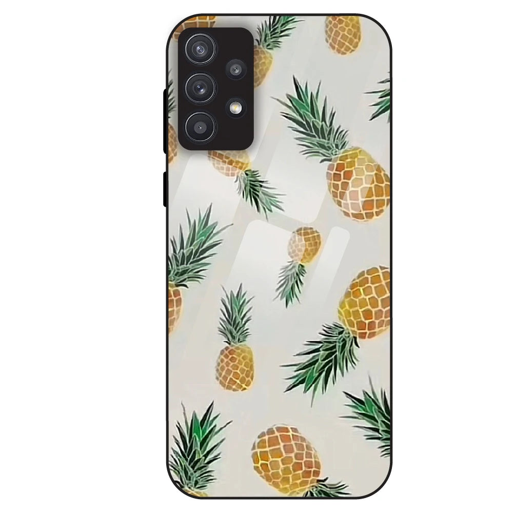 Pineapple Pattern - Glass Case For Samsung Galaxy A32
