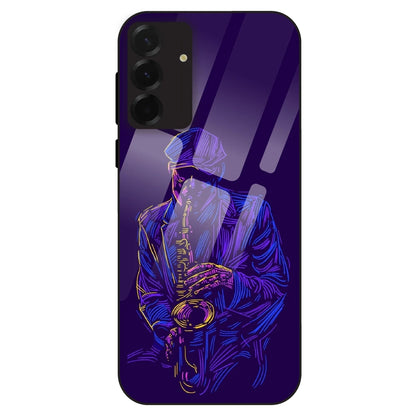 Neon Saxophone Art - Glass Case For Samsung Galaxy A36