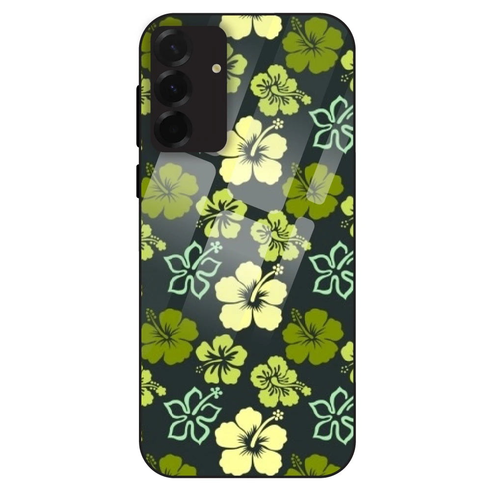 Green Hibiscus - Glass Case For Samsung Galaxy A36
