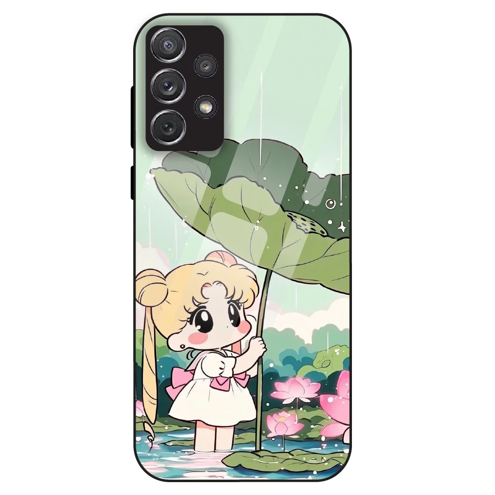 Lotus Girl Aesthetic - Glass Case For Samsung Galaxy A72