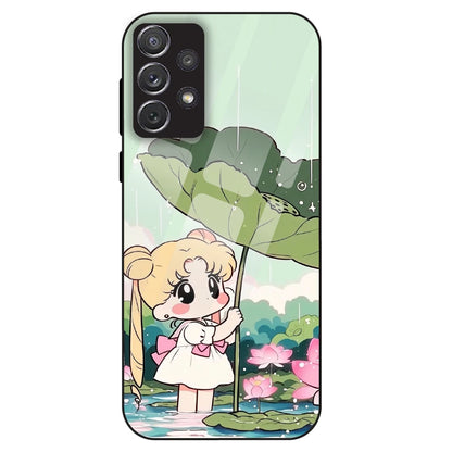 Lotus Girl Aesthetic - Glass Case For Samsung Galaxy A72