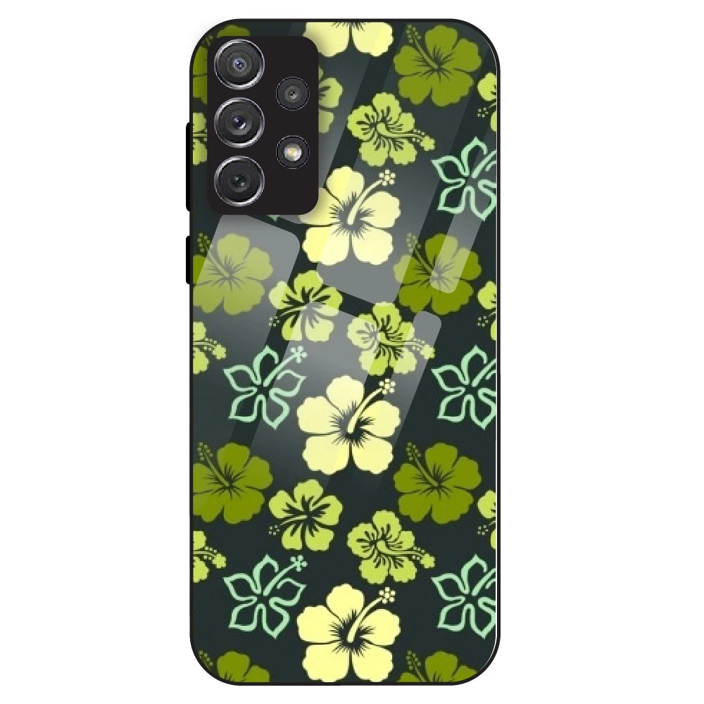 Green Hibiscus - Glass Case For Samsung Galaxy A72