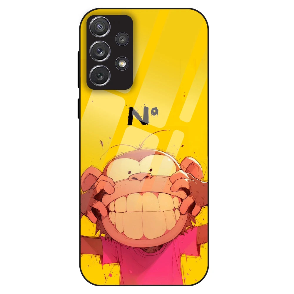 Grinning Monkey - Glass Case For Samsung Galaxy A72