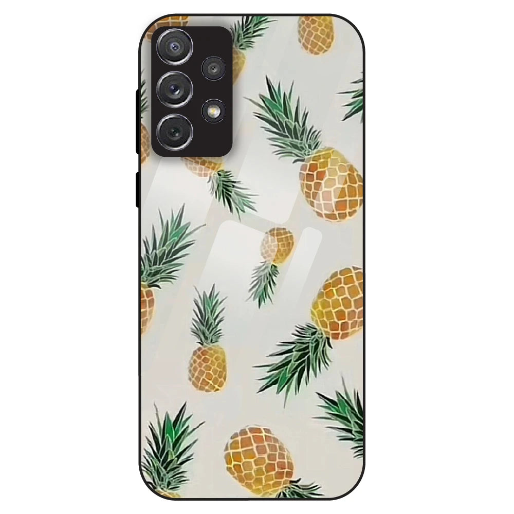 Pineapple Pattern - Glass Case For Samsung Galaxy A72