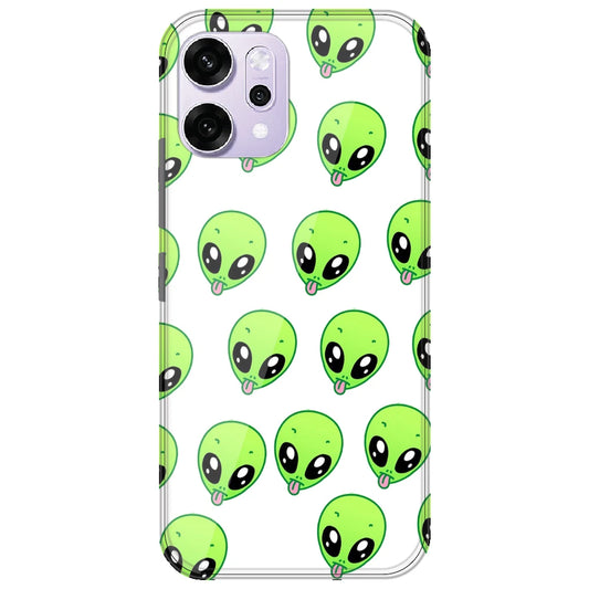 Alien - Clear Printed Silicone Case for Oppo Reno 14 Pro
