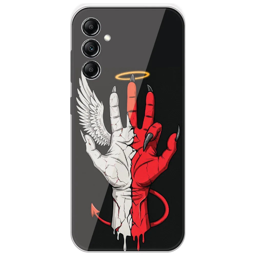 Angel Devil Hand - Printed Silicone Case for Samsung Galaxy A14