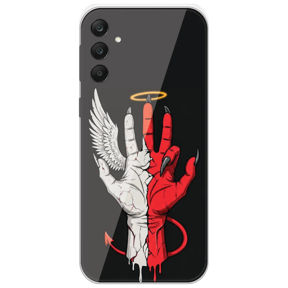Angel Devil Hand - Printed Silicone Case for Samsung Galaxy A25
