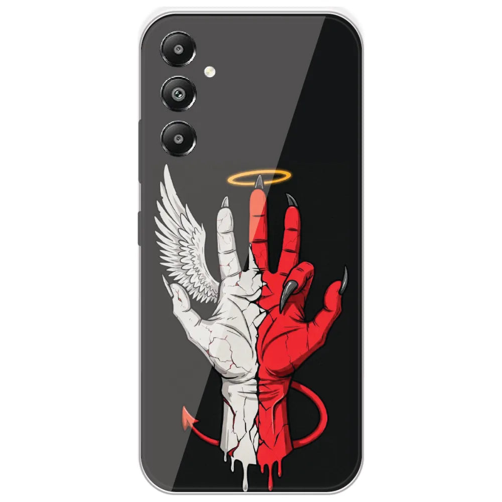 Angel Devil Hand - Printed Silicone Case for Samsung Galaxy F15