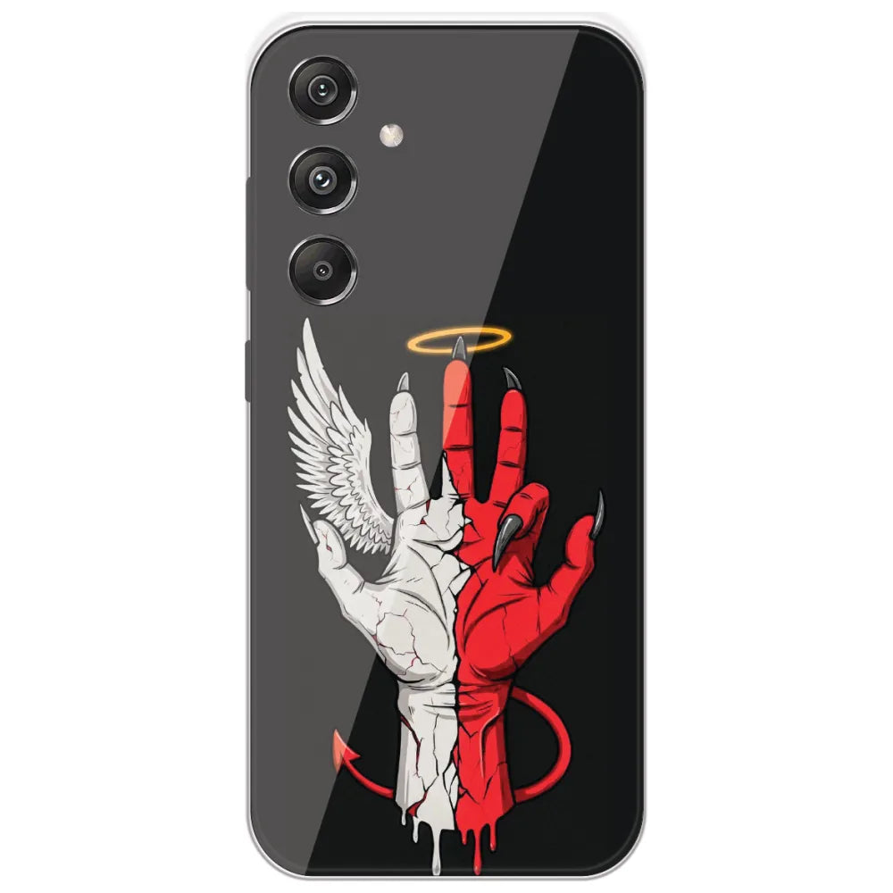 Angel Devil Hand - Printed Silicone Case for Samsung Galaxy M34 5G