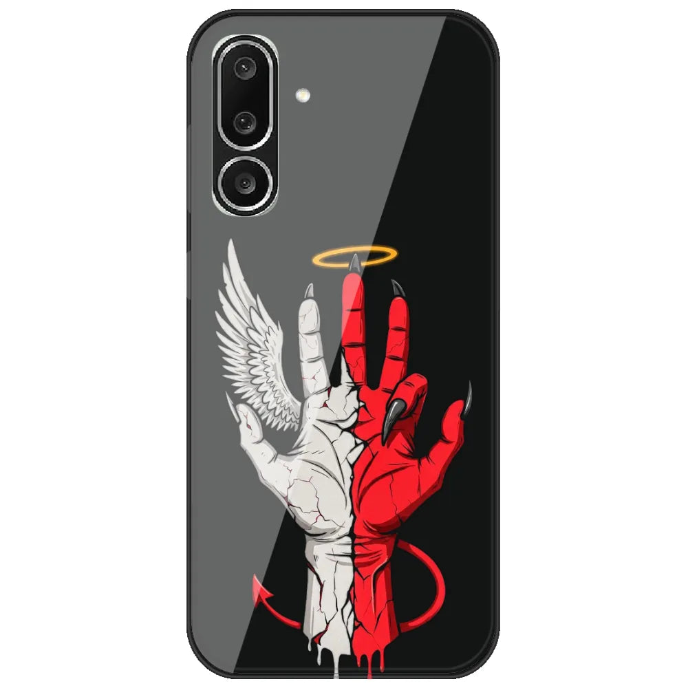 Angel Devil Hand - Printed Silicone Case for Samsung Galaxy M36