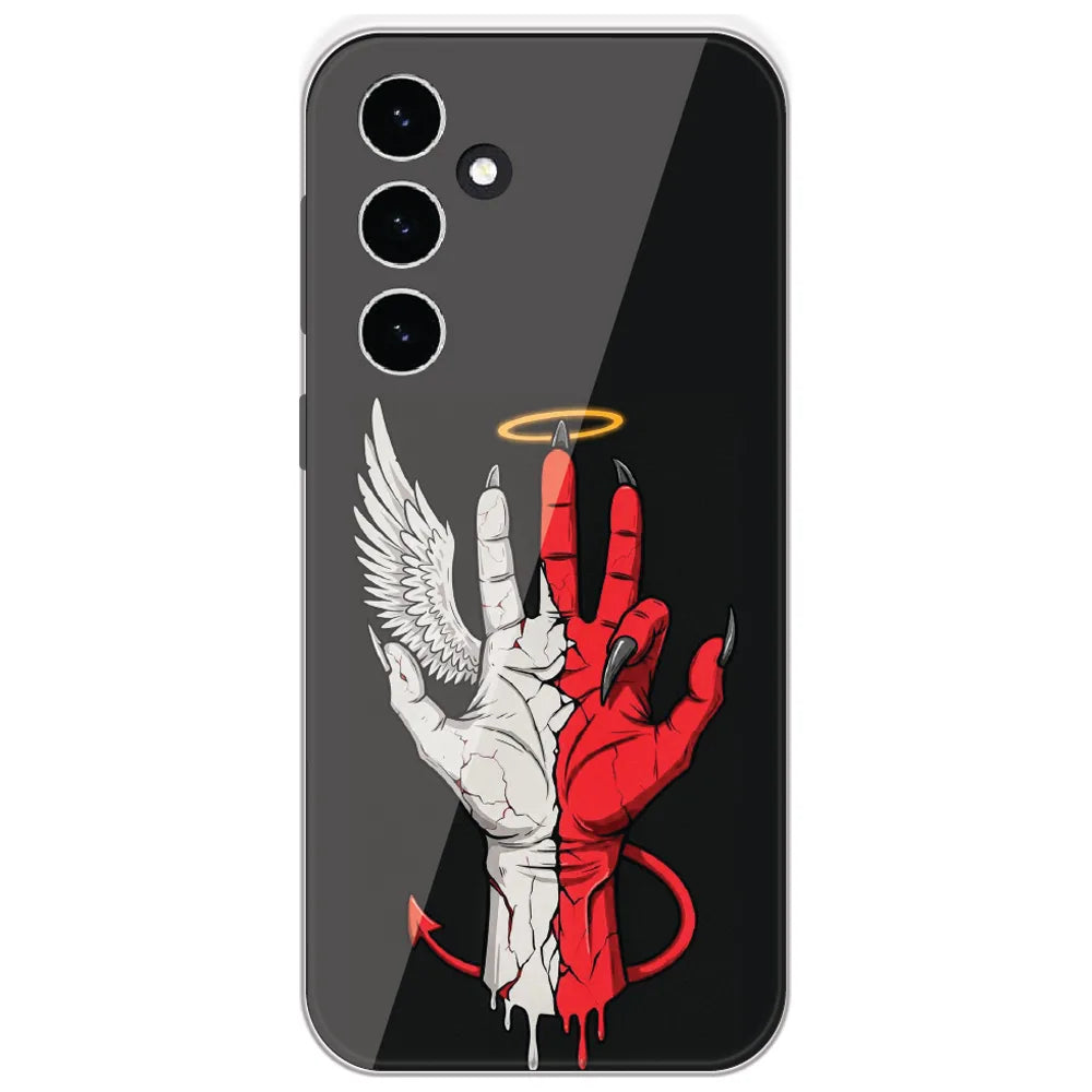 Angel Devil Hand - Printed Silicone Case for Samsung Galaxy S23 FE 5G
