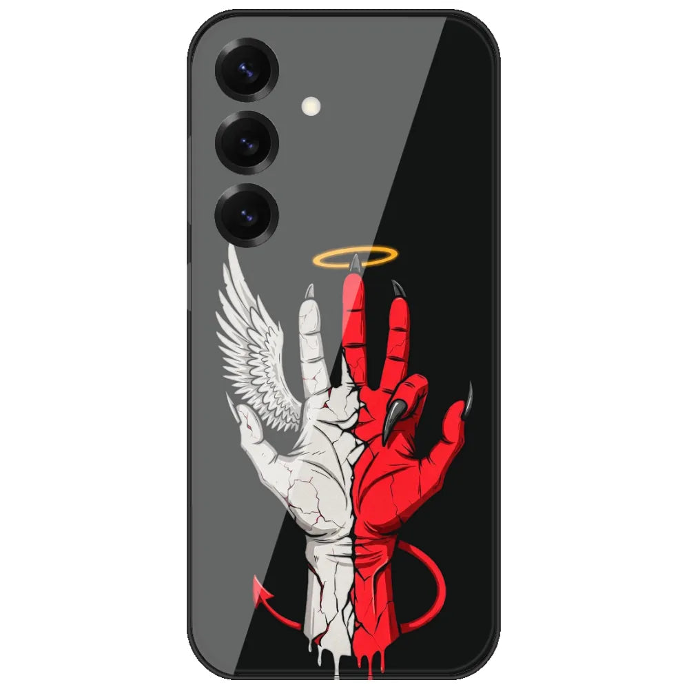 Angel Devil Hand - Printed Silicone Case for Samsung Galaxy S25 FE