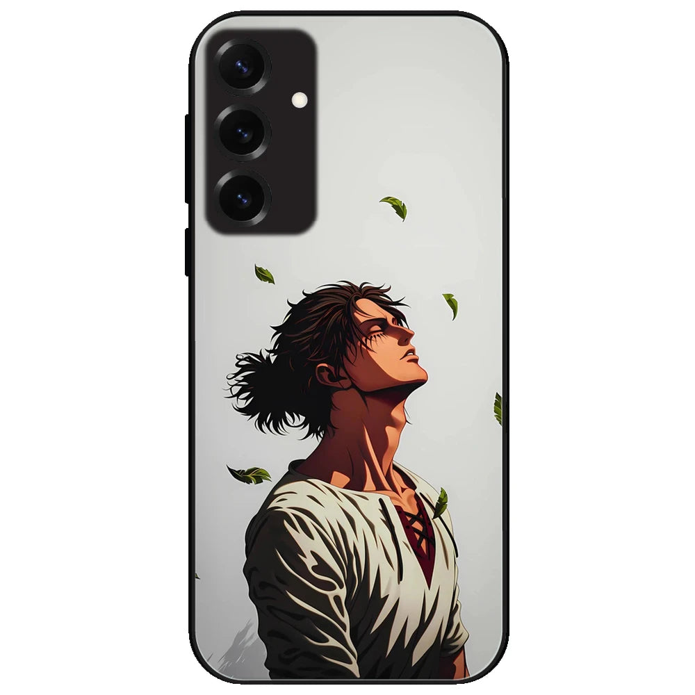 Anime Wanderer Aesthetic - Glossy Metal Silicone Case for Samsung Galaxy S25 Plus