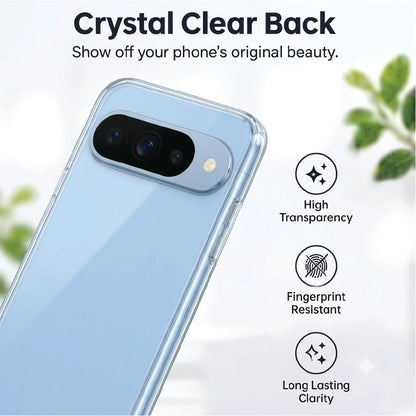 Crystal clear back of Google Pixel 10 anti-yellow case – high transparency, long-lasting clarity