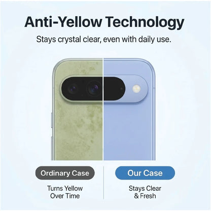 Anti-yellow technology on Google Pixel 10 case – ordinary case turns yellow, this one stays clear