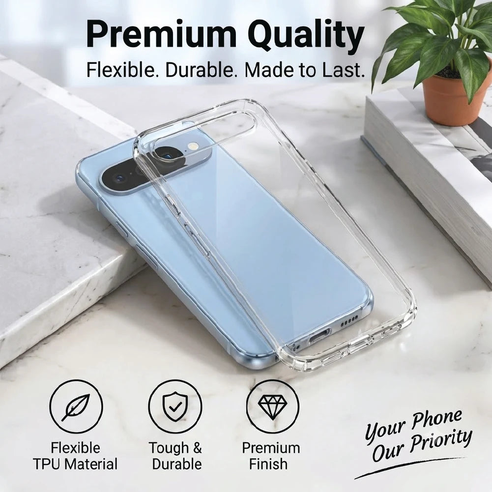 Premium quality Google Pixel 10 clear case – flexible, tough and scratch-resistant TPU
