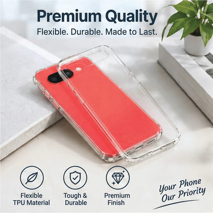 Premium quality Google Pixel 10A clear case – flexible, tough and scratch-resistant TPU